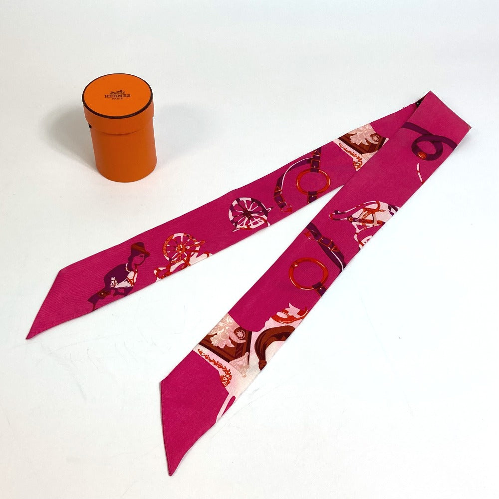 HERMES scarf silk pink Fashion Accessories Overall handle Women  d