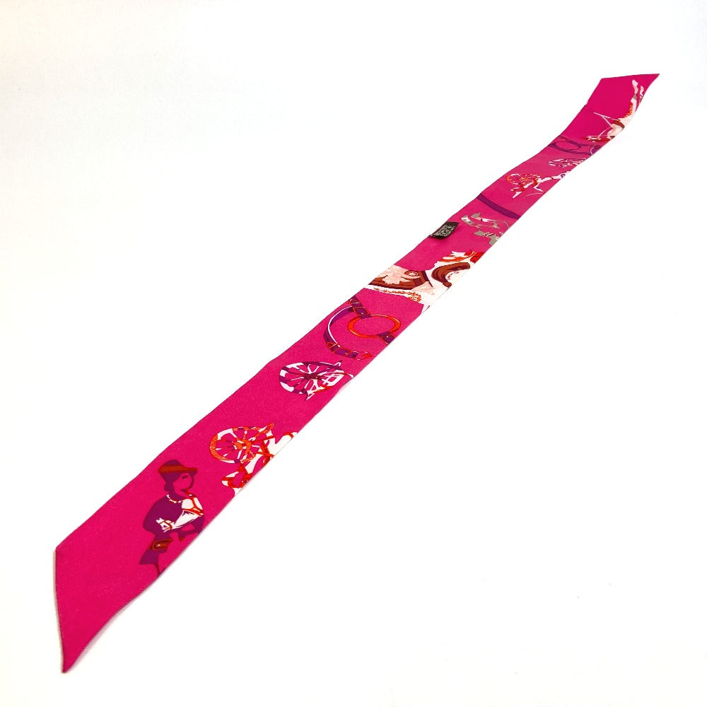 HERMES scarf silk pink Fashion Accessories Overall handle Women  d
