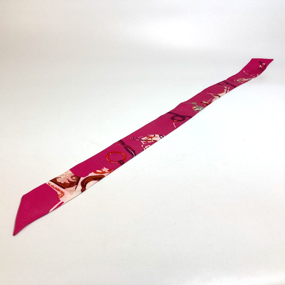 HERMES scarf silk pink Fashion Accessories Overall handle Women  d