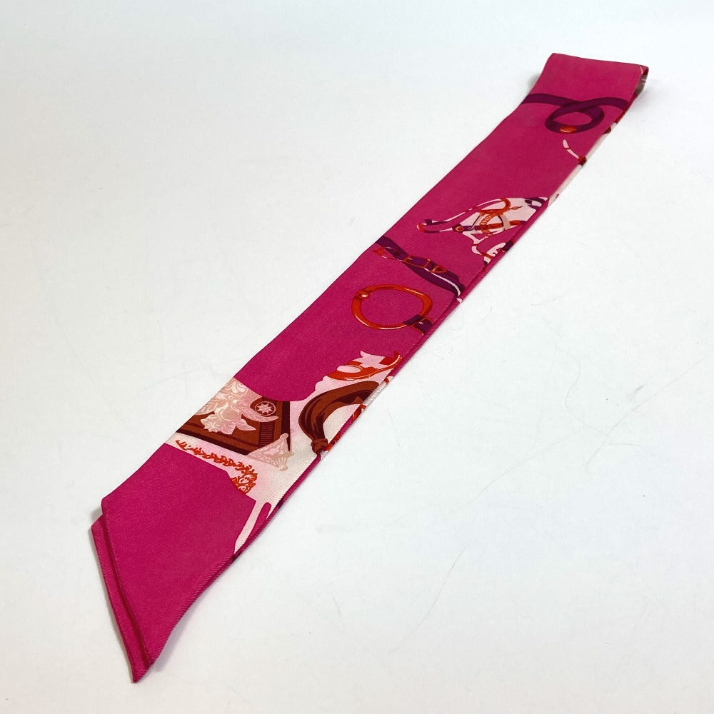 HERMES scarf silk pink Fashion Accessories Overall handle Women  d