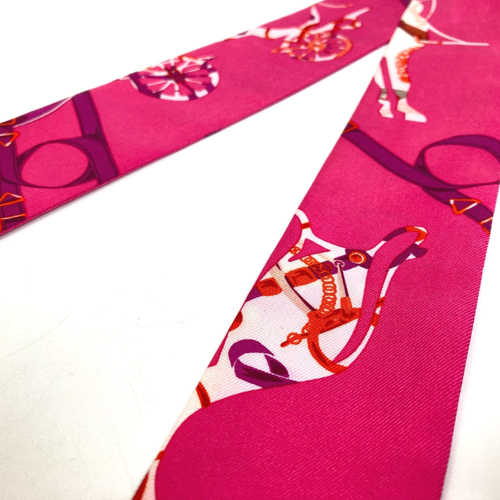 HERMES scarf silk pink Fashion Accessories Overall handle Women  d