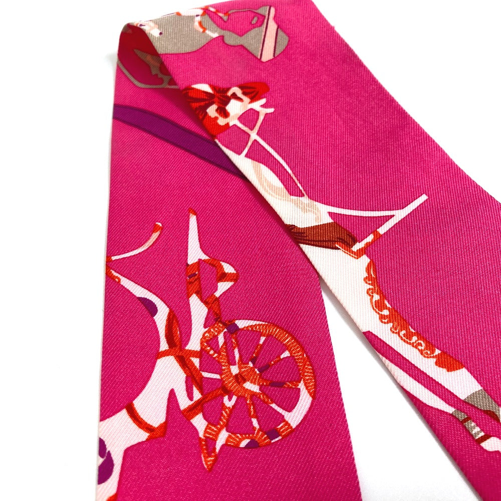 HERMES scarf silk pink Fashion Accessories Overall handle Women  d
