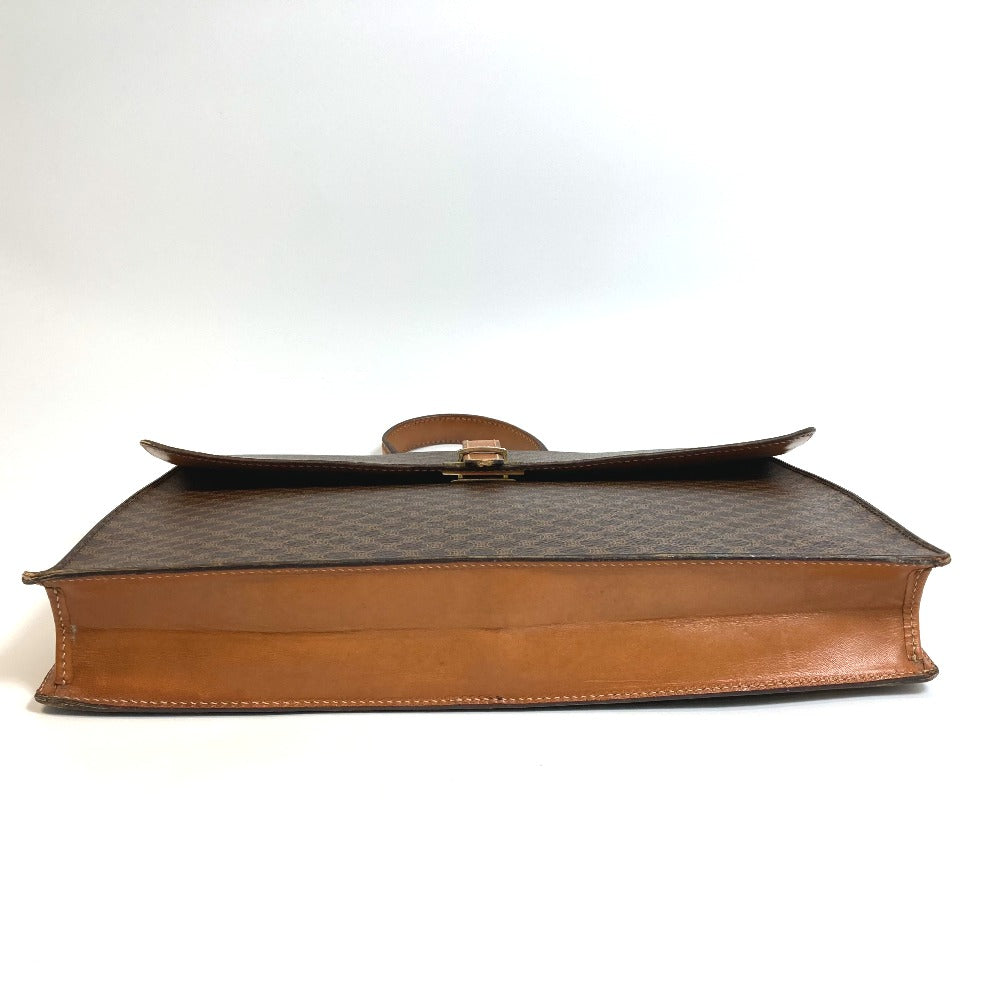 CELINE Business bag PVC / Leather Brown Macadam   unisex(Unisex)