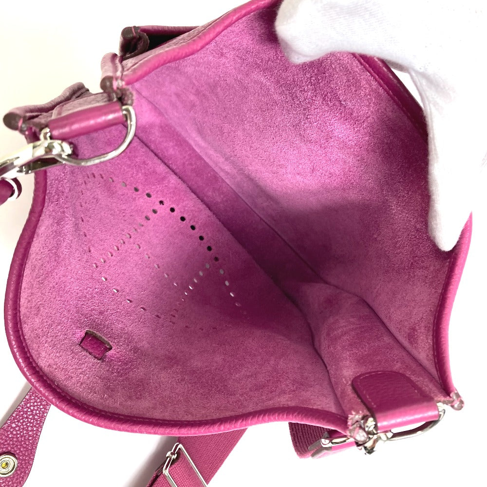 HERMES Shoulder Bag Taurillon Clemence Purple type Evelyn3 PM Troyes Women  d