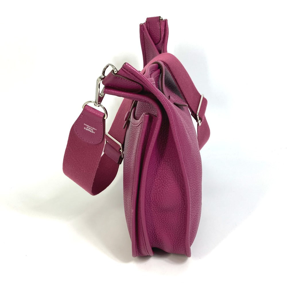 HERMES Shoulder Bag Taurillon Clemence Purple type Evelyn3 PM Troyes Women  d