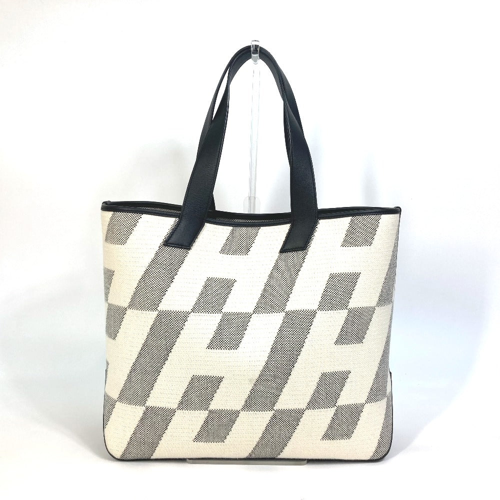 HERMES Tote Bag Canvas, Vaux Swift Black / White / Gray Hippo Bias H 40 Ambier GM Women  d