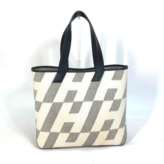 HERMES Tote Bag Canvas, Vaux Swift Black / White / Gray Hippo Bias H 40 Ambier GM Women  d