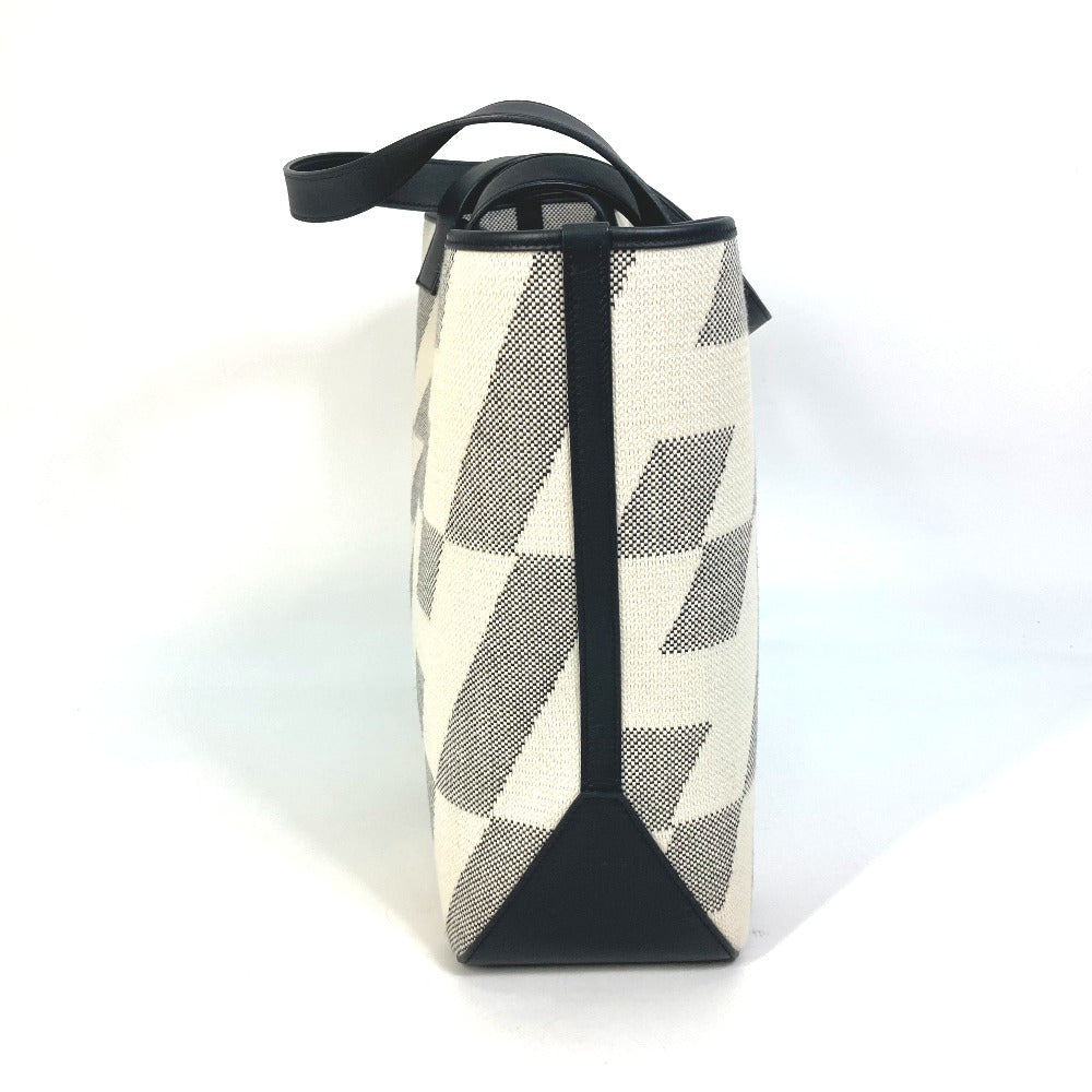 HERMES Tote Bag Canvas, Vaux Swift Black / White / Gray Hippo Bias H 40 Ambier GM Women  d