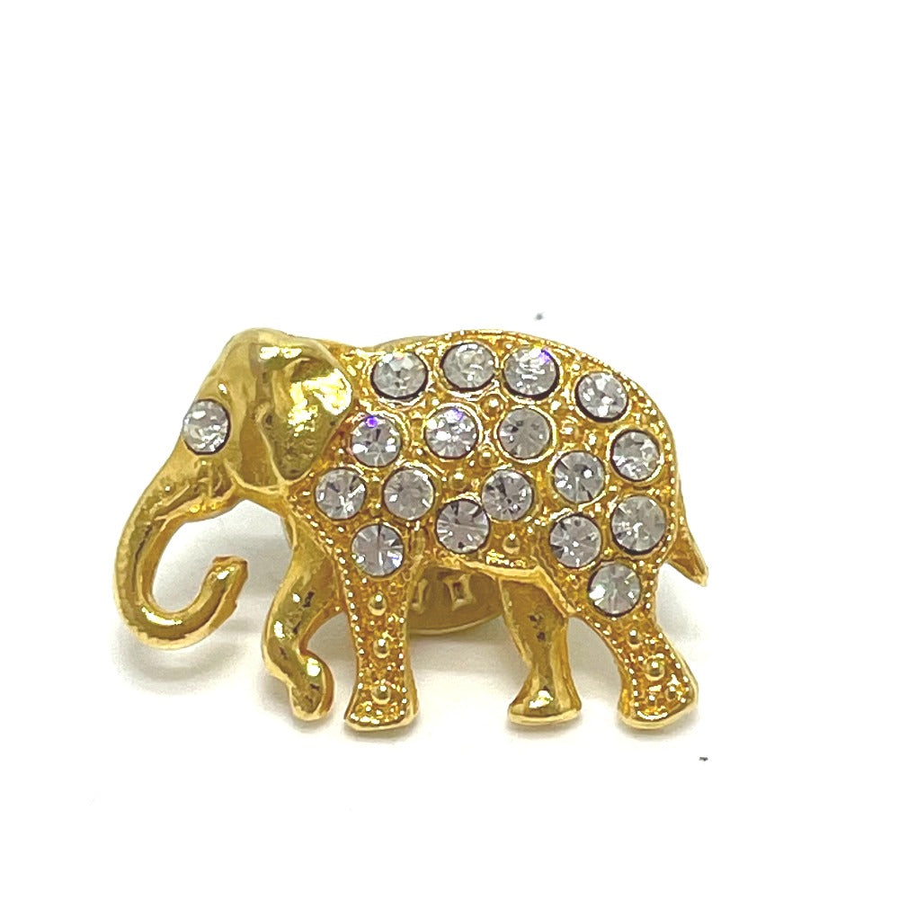 CELINE Brooch Gold Plated, Rhinestone gold Pin Brooch Women