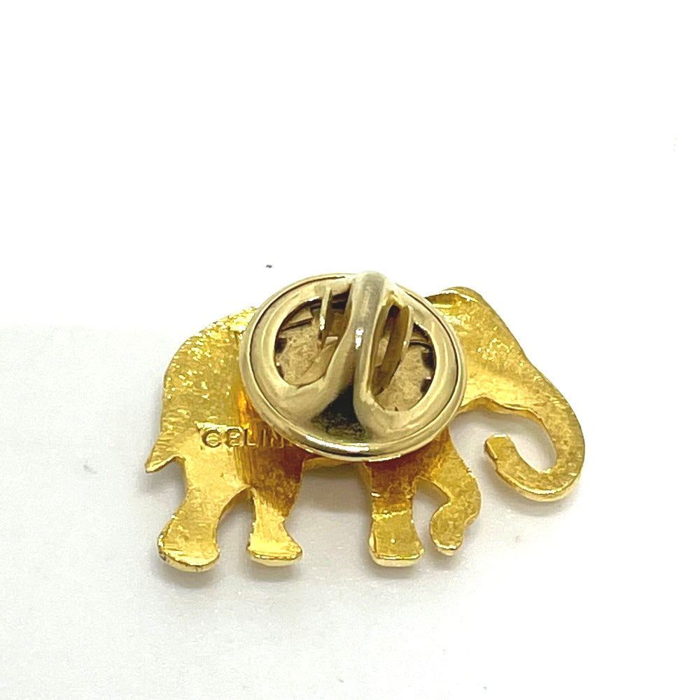 CELINE Brooch Gold Plated, Rhinestone gold Pin Brooch Women