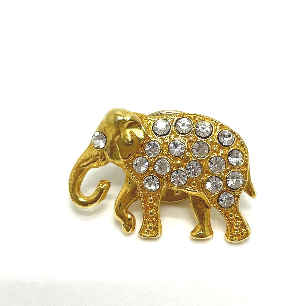 CELINE Brooch Gold Plated, Rhinestone gold Pin Brooch Women