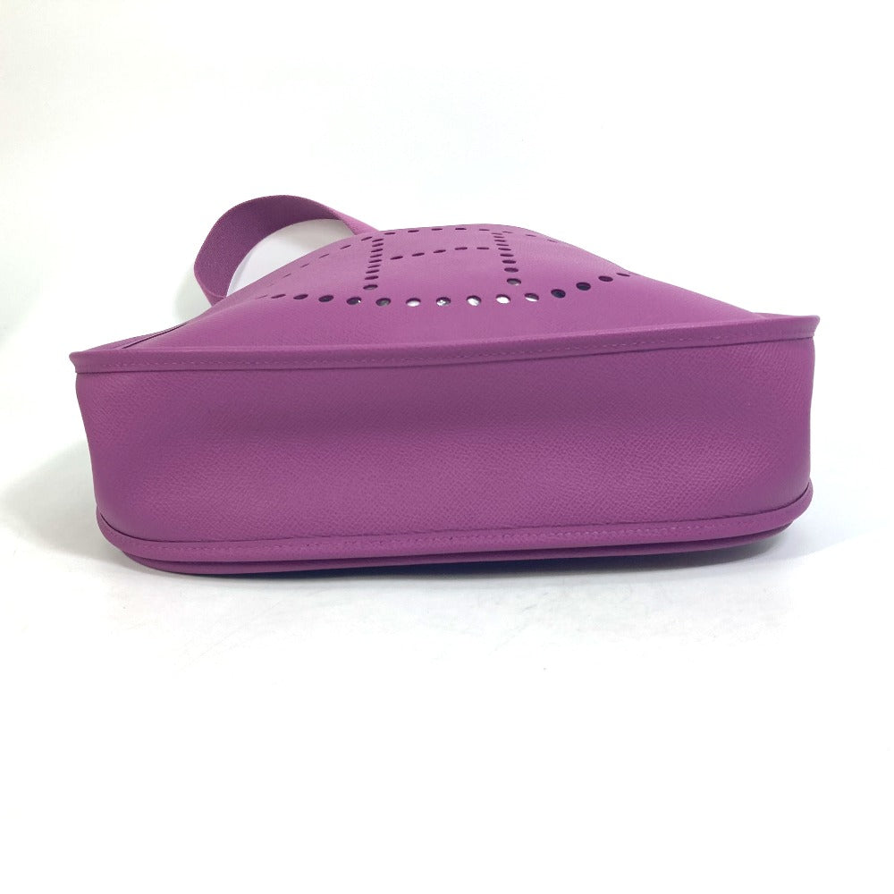 HERMES Shoulder Bag Epsom purple H logo punching Evelyn 2 GM Women  d