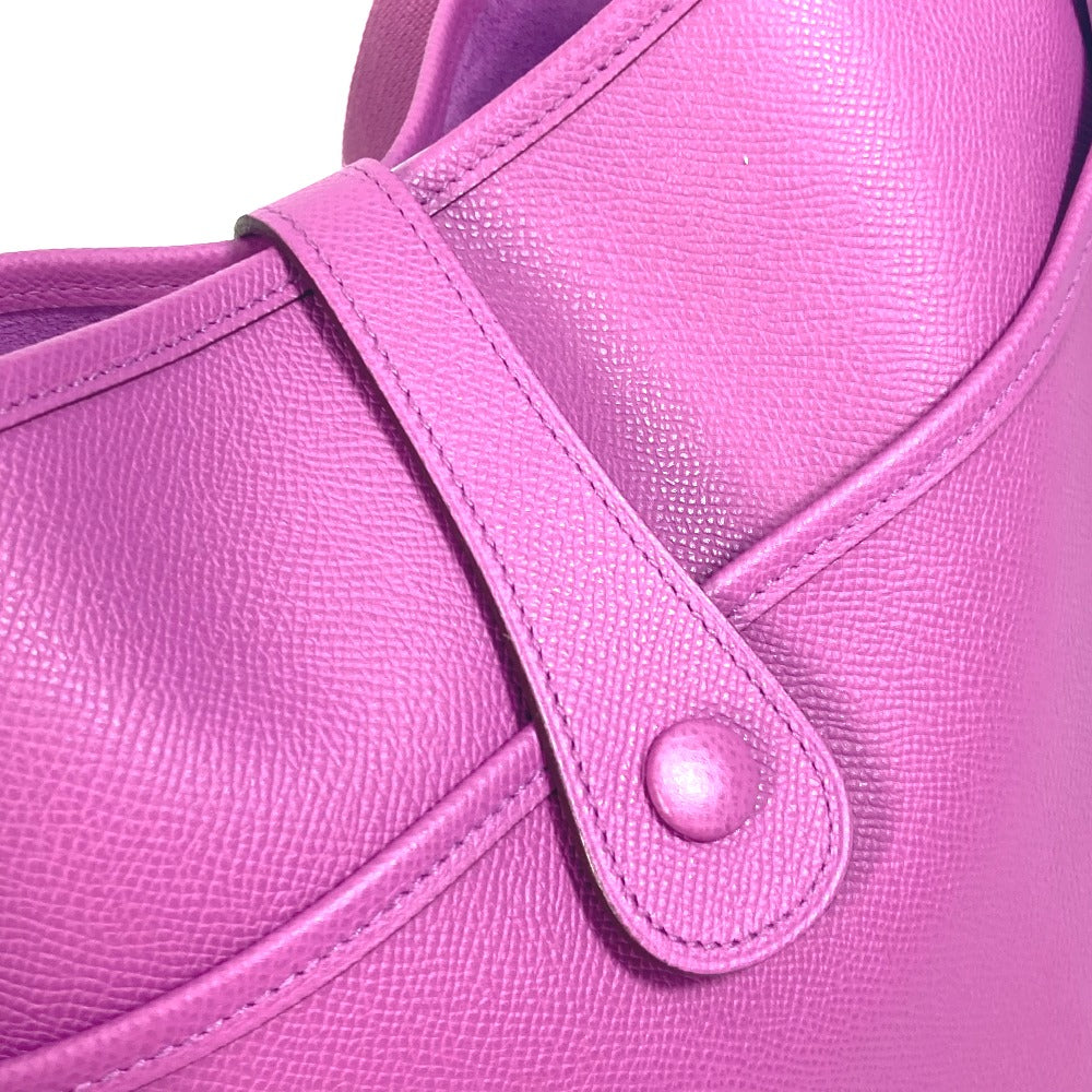 HERMES Shoulder Bag Epsom purple H logo punching Evelyn 2 GM Women  d