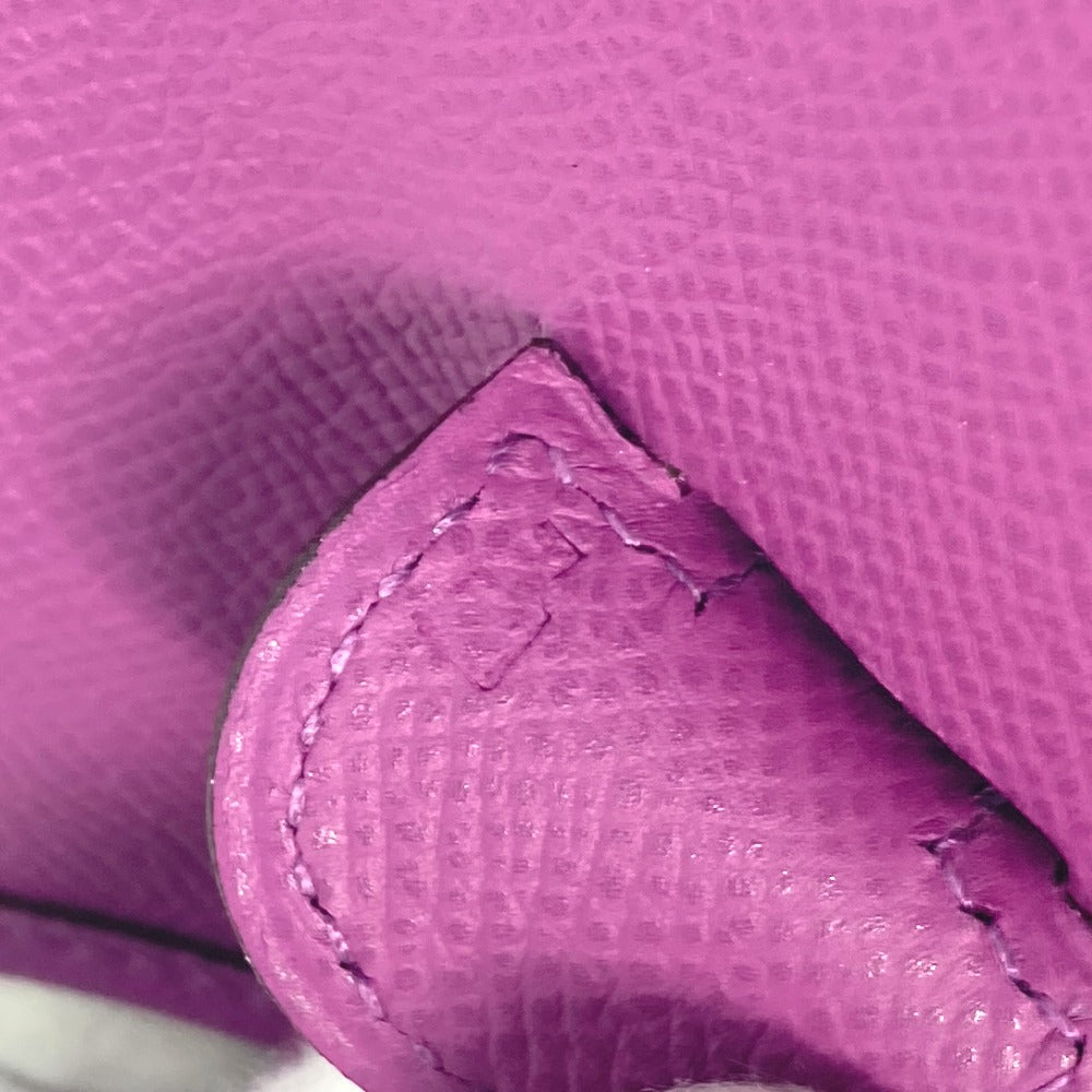 HERMES Shoulder Bag Epsom purple H logo punching Evelyn 2 GM Women  d