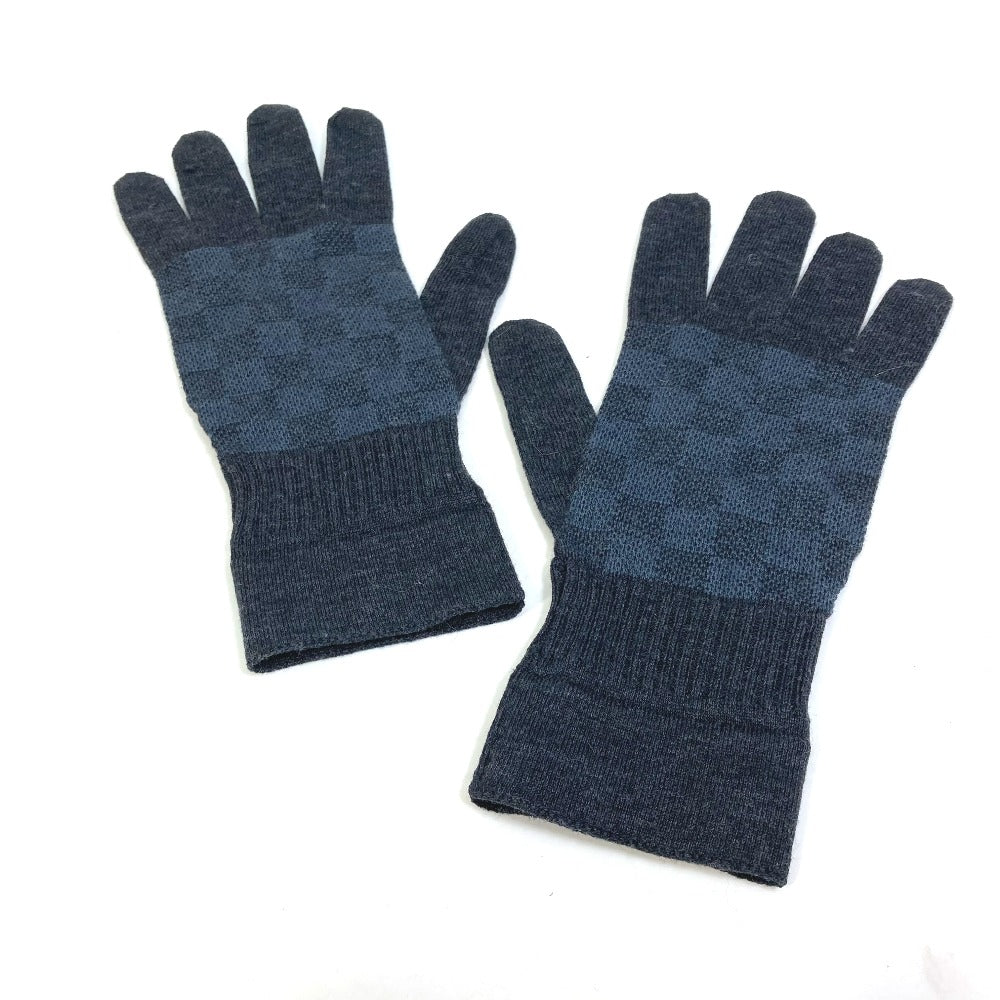 LOUIS VUITTON Glove M70008 Wool, Elastane Gray type Damier Grafitte Damier Gon Petit mens