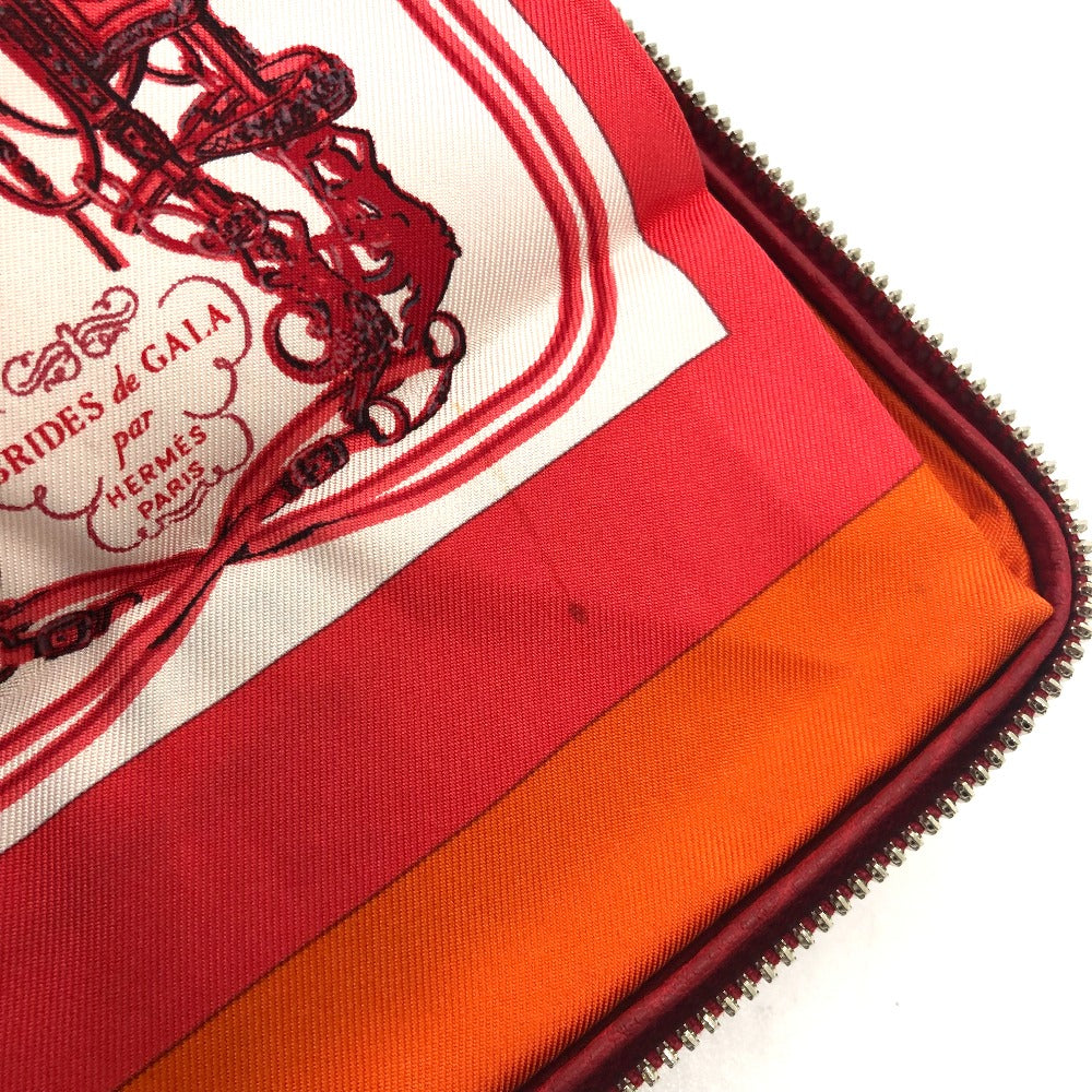 HERMES Tote Bag Buffel Skipper / Silk Red silky pop handbag Brides de Gala Women  d