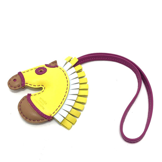 HERMES Bag charm Anyo Miro yellow Gigi Camaille sylvest/horse/zebra Women  d