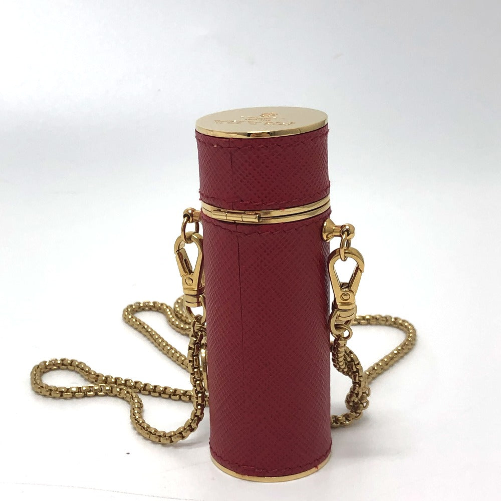 PRADA Accessory case saffiano leather Red Lip case Women