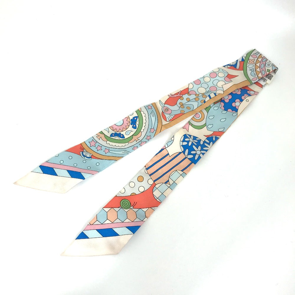 HERMES scarf silk multicolor Les Murmures de la Fort Women  d