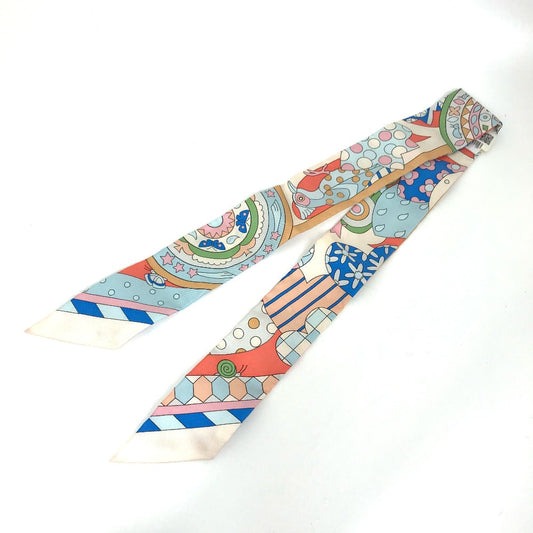 HERMES scarf silk multicolor Les Murmures de la Fort Women  d