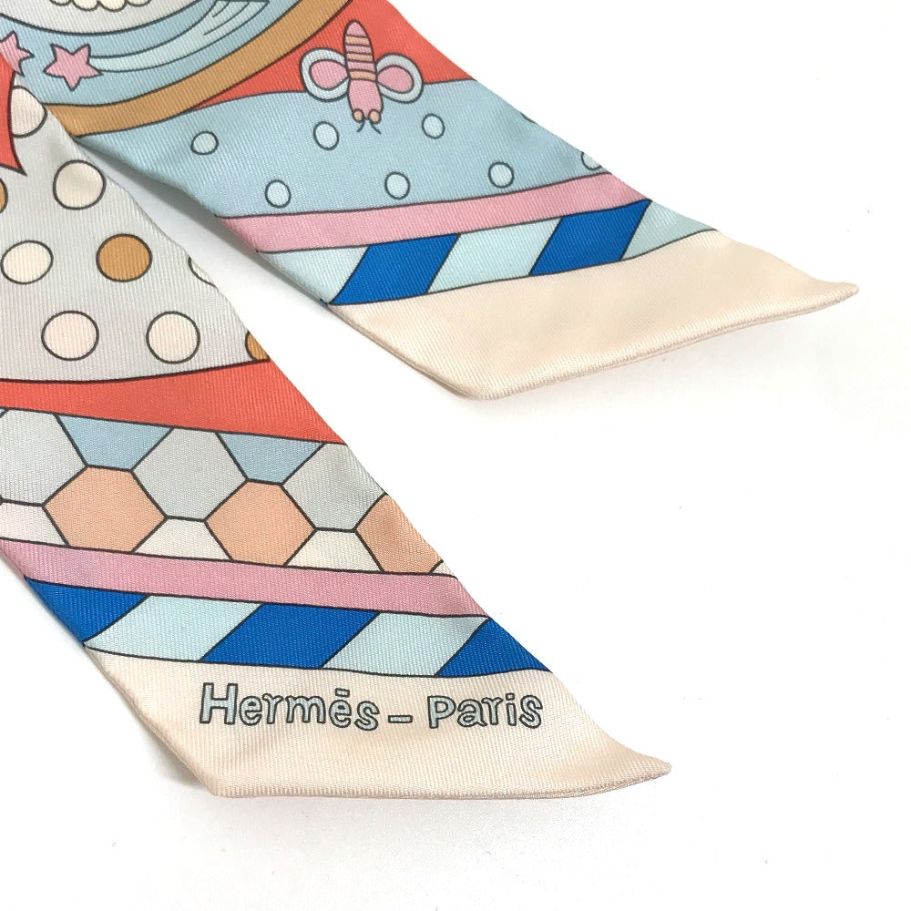 HERMES scarf silk multicolor Les Murmures de la Fort Women  d