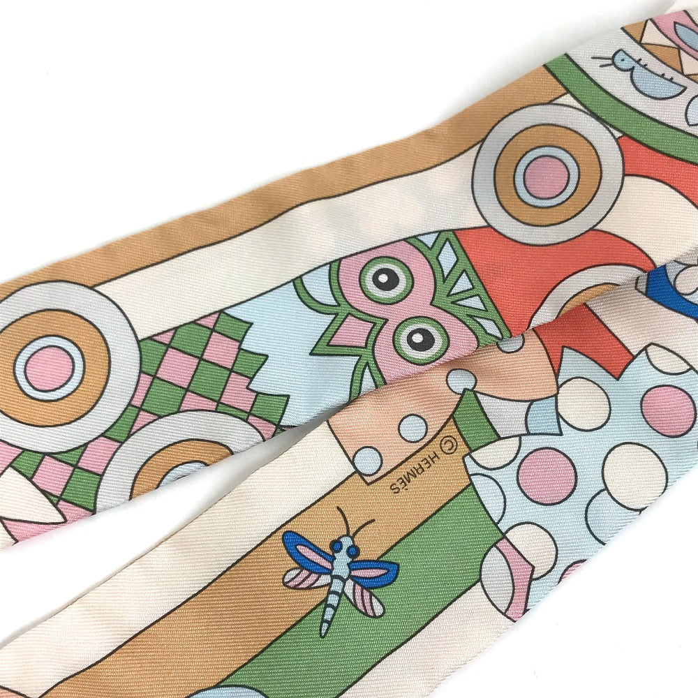 HERMES scarf silk multicolor Les Murmures de la Fort Women  d