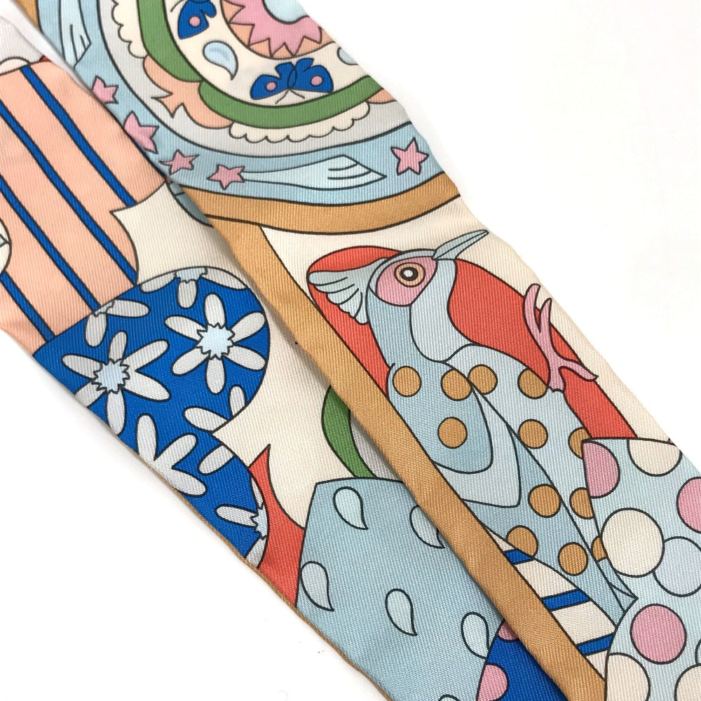 HERMES scarf silk multicolor Les Murmures de la Fort Women  d