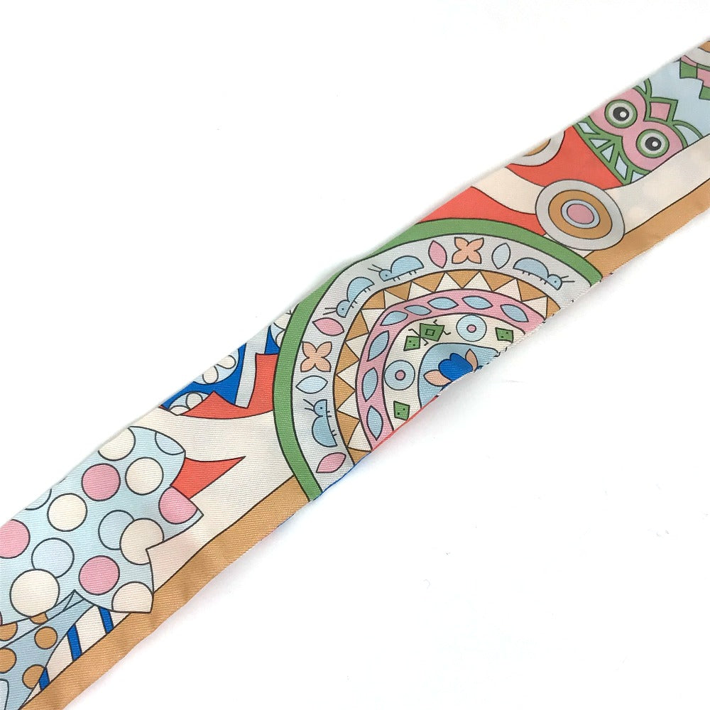 HERMES scarf silk multicolor Les Murmures de la Fort Women  d