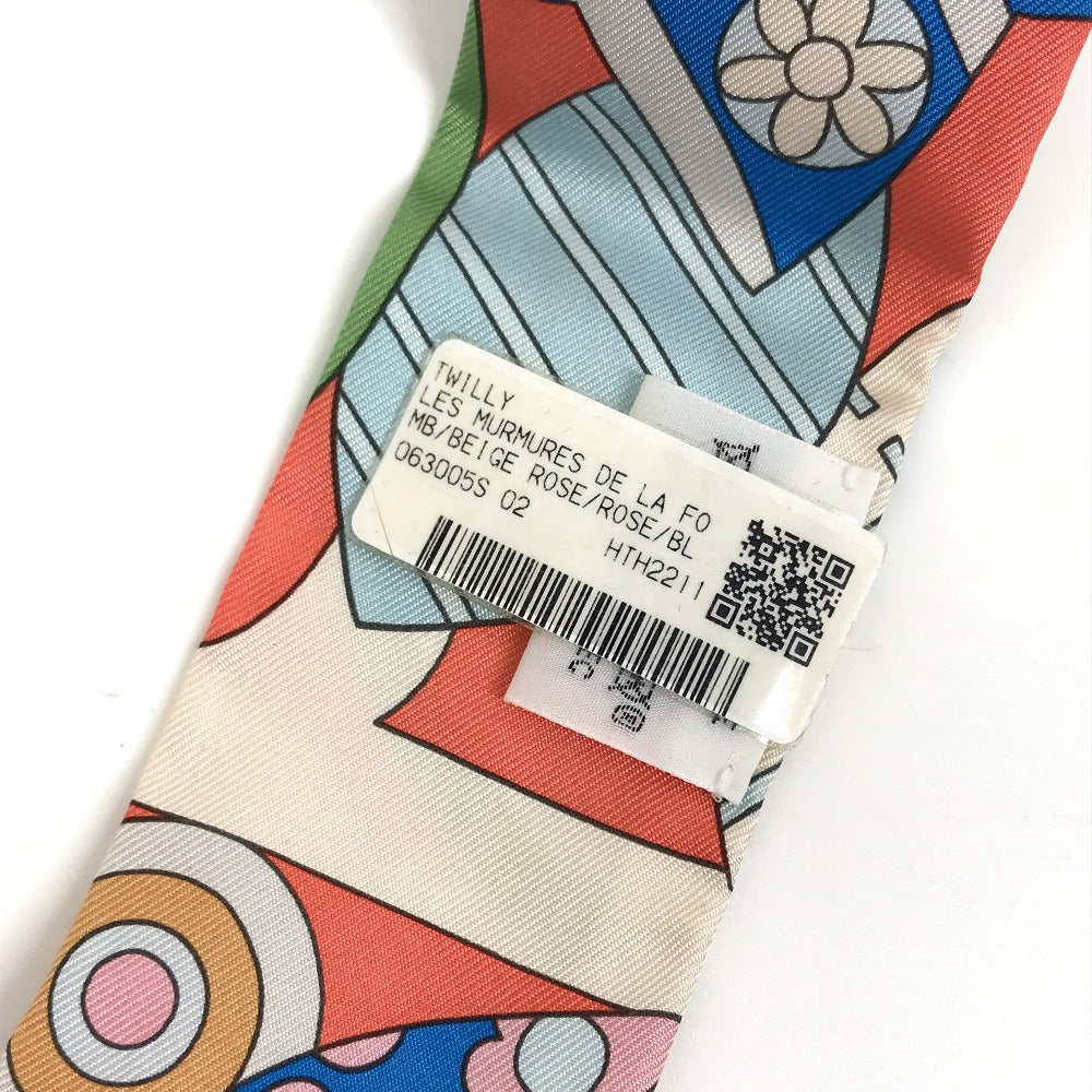 HERMES scarf silk multicolor Les Murmures de la Fort Women  d