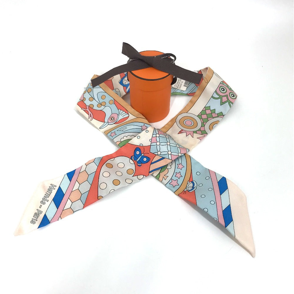HERMES scarf silk multicolor Les Murmures de la Fort Women  d