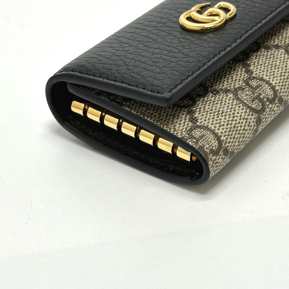 GUCCI Key case Key holder  456118 GG Supreme Canvas beige GG Marmont six hooks Women