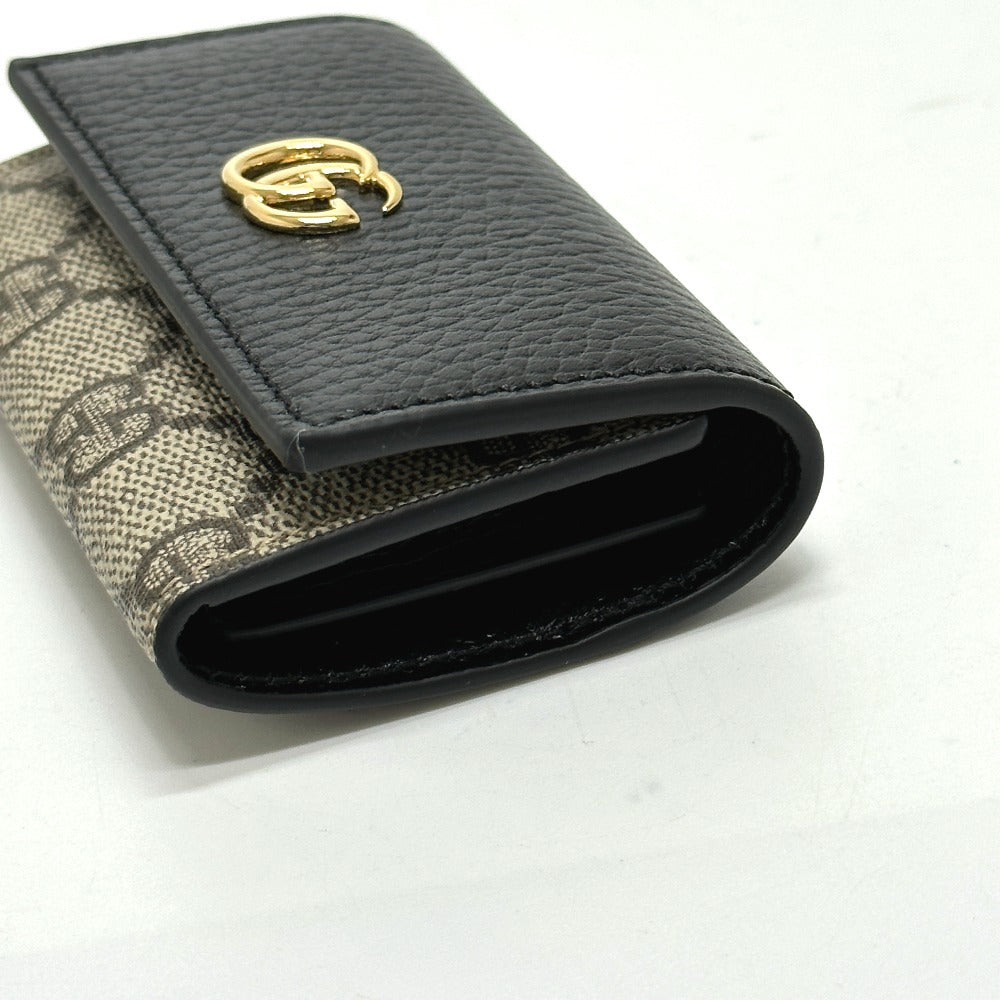 GUCCI Key case Key holder  456118 GG Supreme Canvas beige GG Marmont six hooks Women