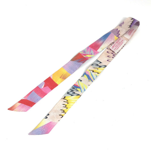 HERMES scarf silk multicolor ALLOVER MARBLE SILK Twilly Doll Women  d