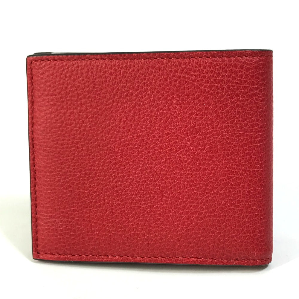 GUCCI Folded wallet 496309 leather Red GUCCI print   logo unisex(Unisex)