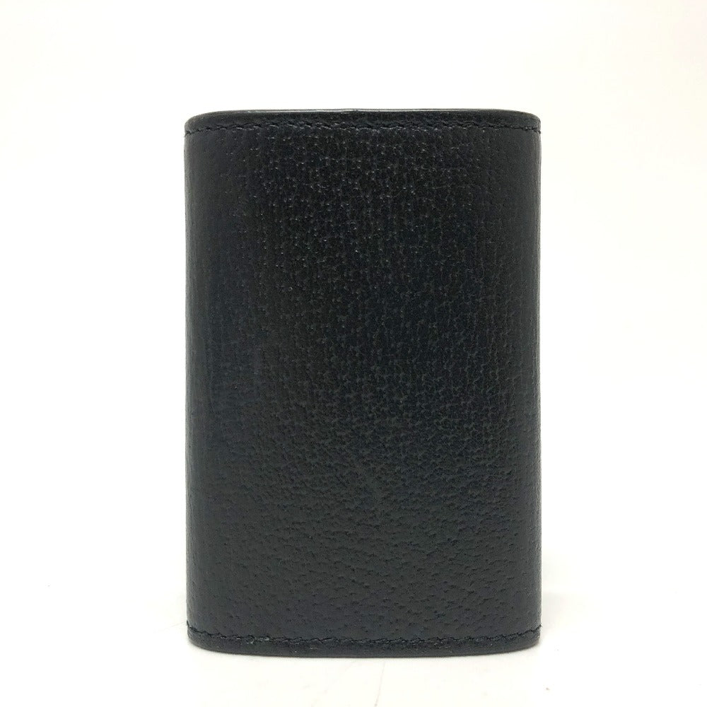 GUCCI Key case Key holder  523683 leather black BEE six hooks Women