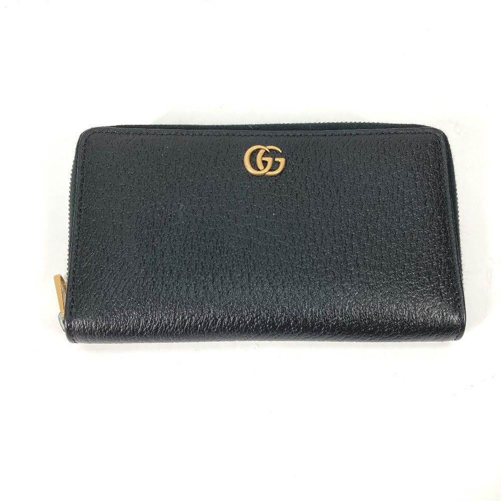 GUCCI Long Wallet Purse 699304 leather black Belt bag Waist bag GG mens