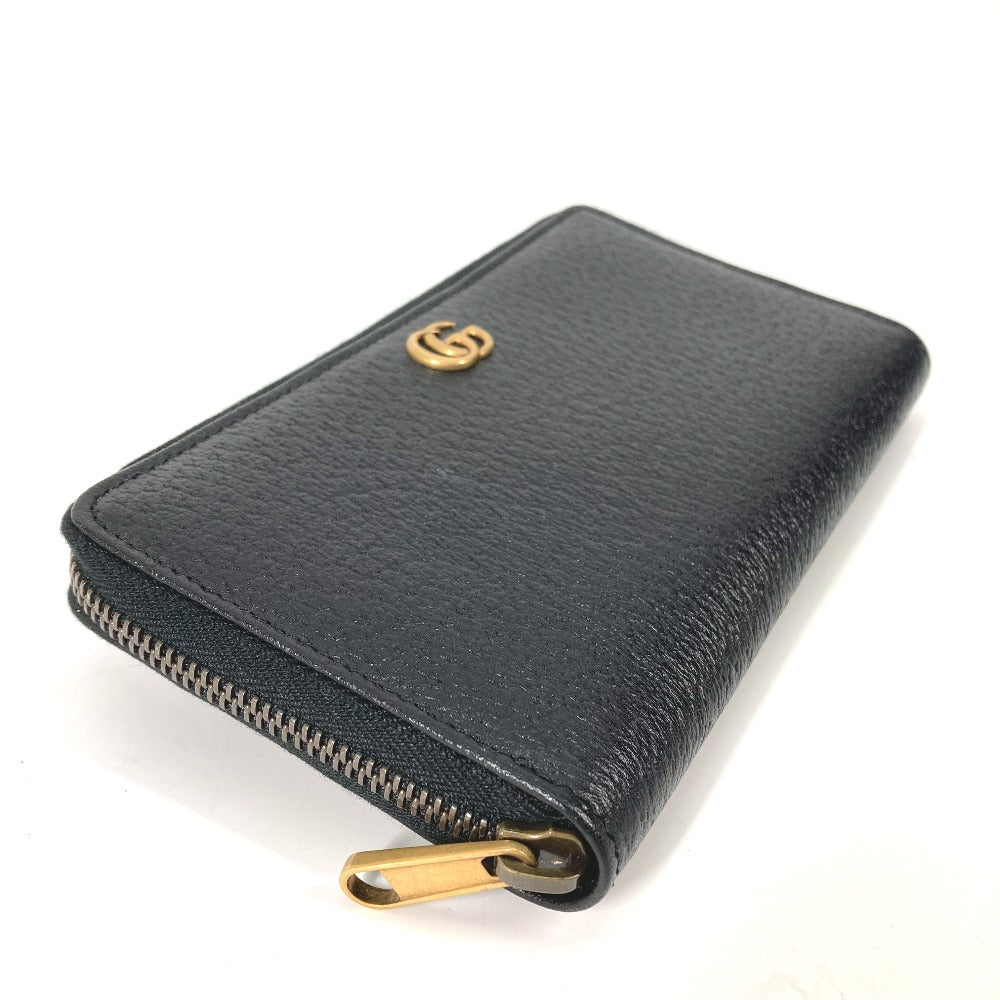 GUCCI Long Wallet Purse 699304 leather black Belt bag Waist bag GG mens
