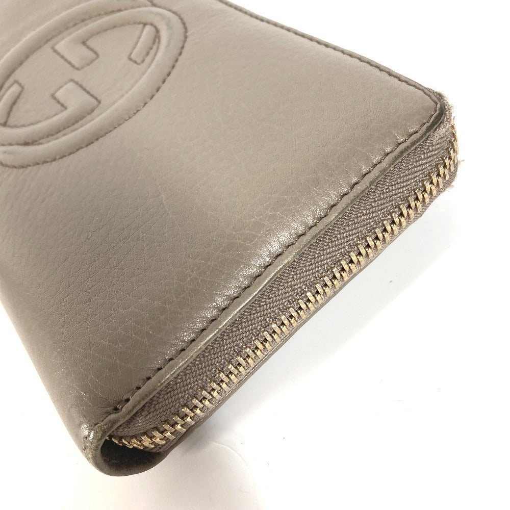 GUCCI Long Wallet Purse 282413  leather beige Long wallet with tassel GG Soho Women