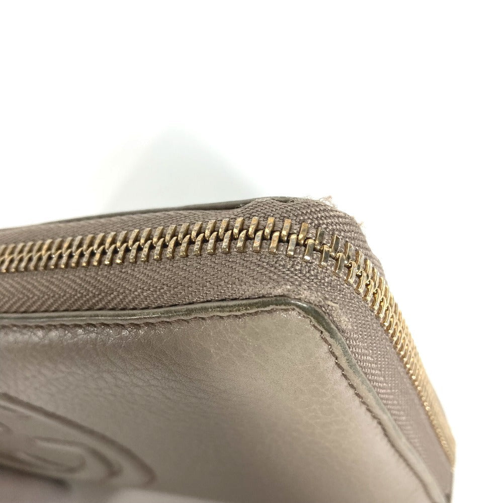 GUCCI Long Wallet Purse 282413  leather beige Long wallet with tassel GG Soho Women