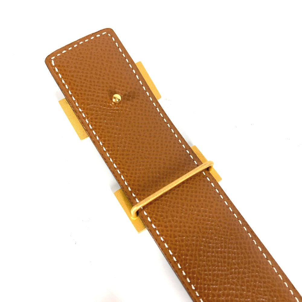 HERMES belt Calf leather Black x Leather H belt Constance Women 65  d
