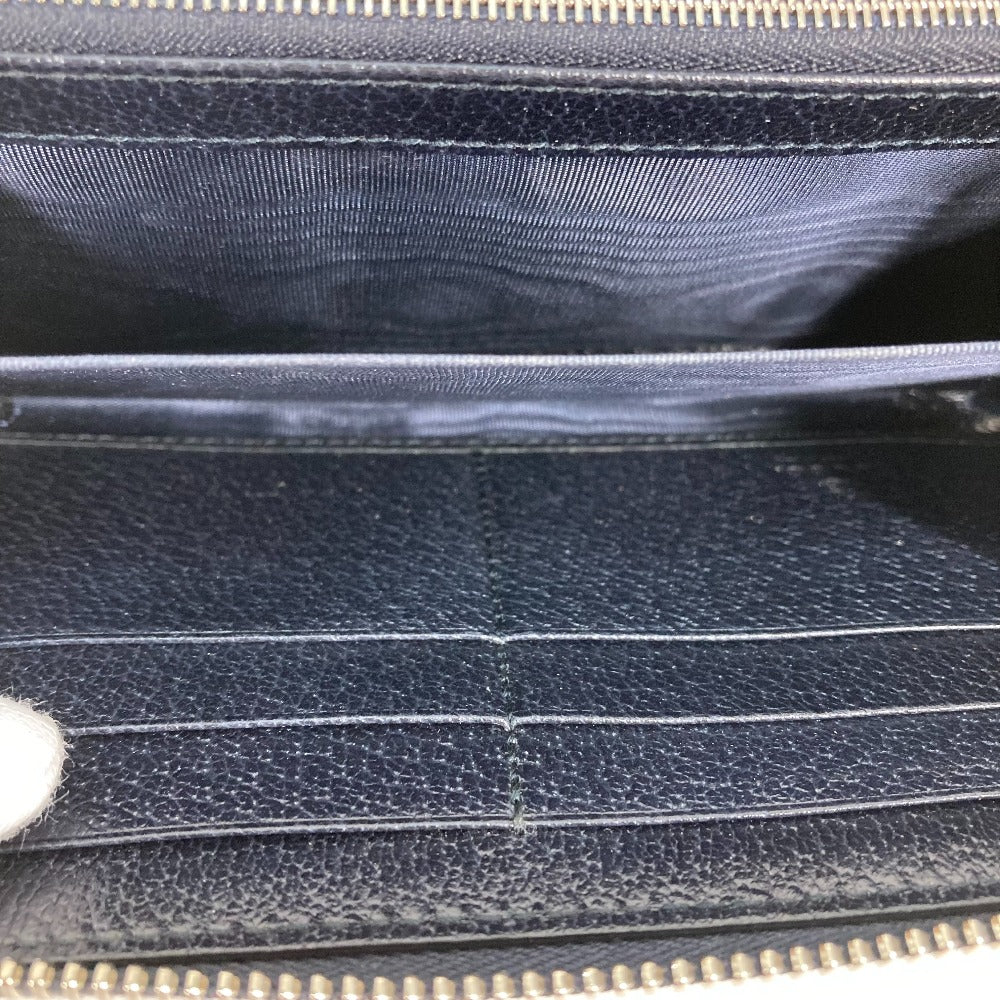 GUCCI Long Wallet Purse 673003 PVC leather Navy Guccisima Interlocking G Zip Around Wallet Women