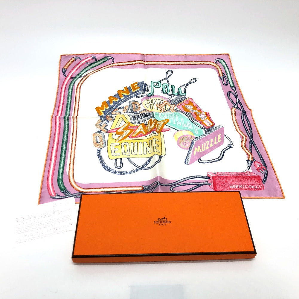 HERMES scarf silk multicolor Chevaloscope Neon Chevaloscope Neon Carre45 Women  d