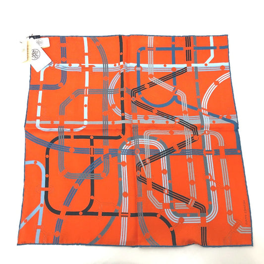 HERMES scarf silk Orange Pochette 45 Correspondance Carre45 Women  d