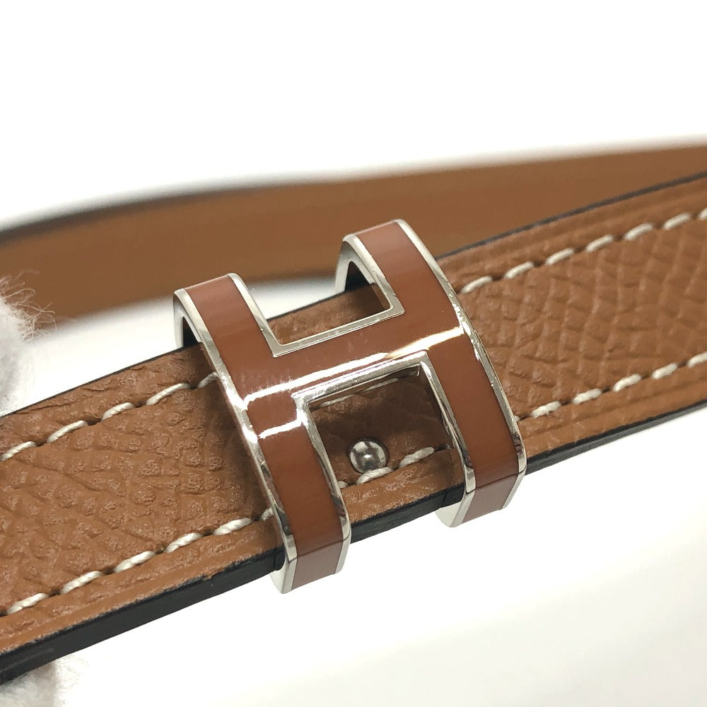 HERMES belt Epsom Brown Belt "Pop H" 15 Women 80  d