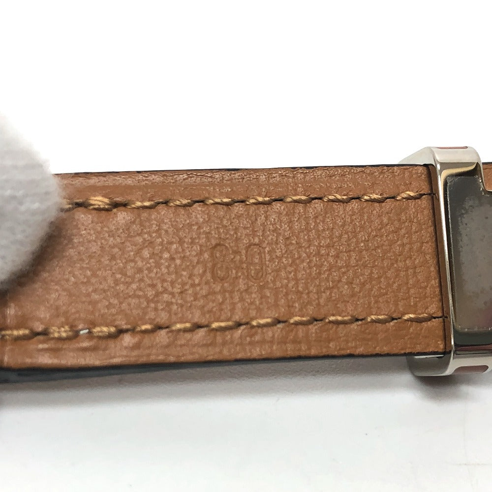 HERMES belt Epsom Brown Belt "Pop H" 15 Women 80  d