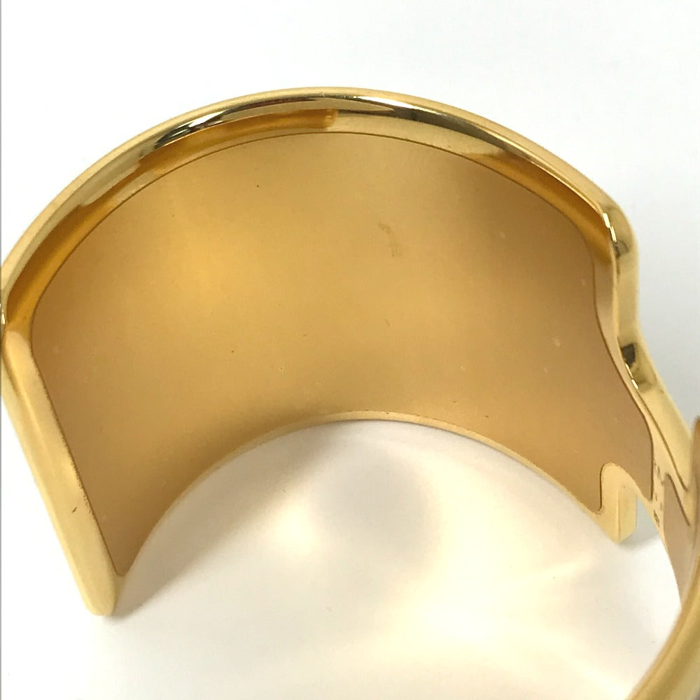 HERMES Bangle leather Brown x Gold bracelet Olympe Women  d