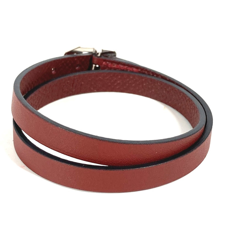 HERMES bracelet leather Brown Bracelet Paddock Double Tour Women  d