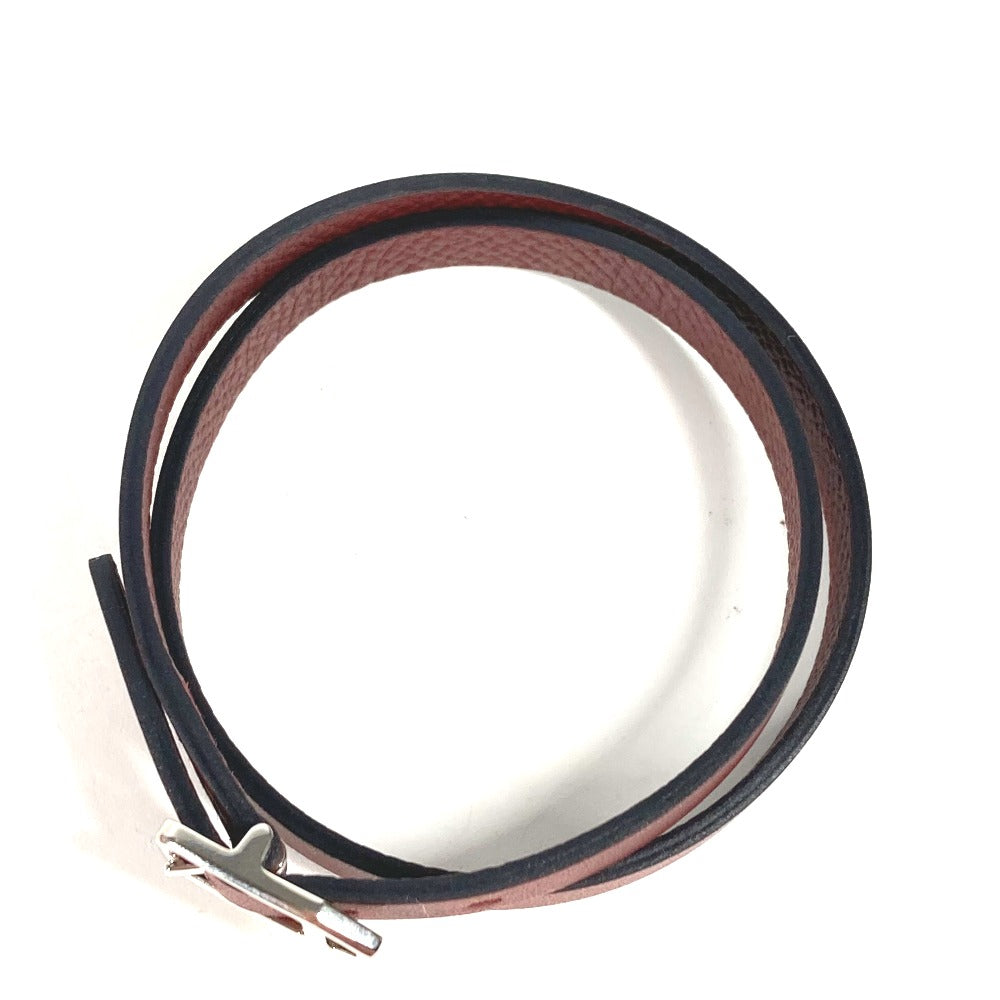 HERMES bracelet leather Brown Bracelet Paddock Double Tour Women  d