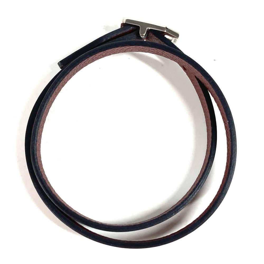 HERMES bracelet leather Brown Bracelet Paddock Double Tour Women  d