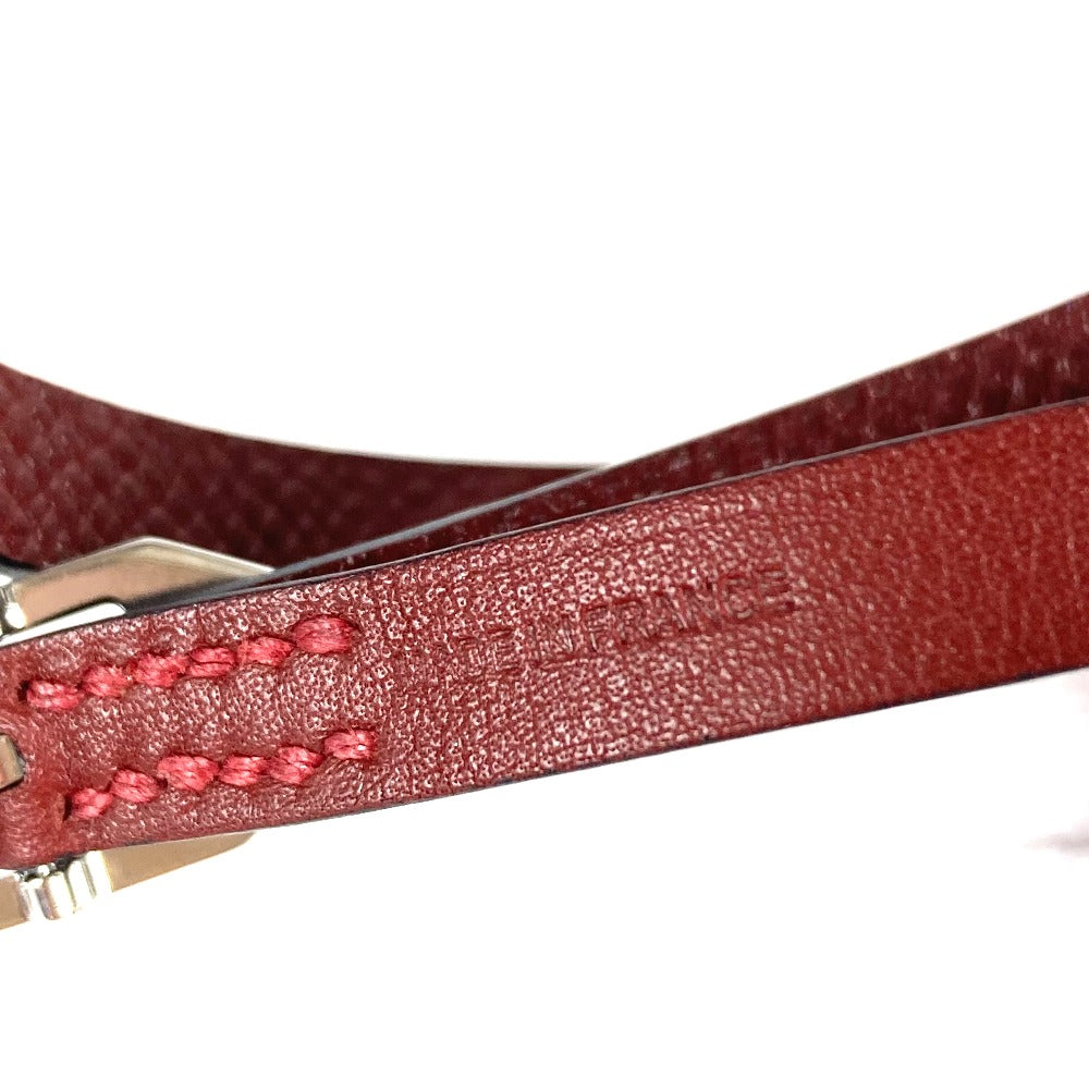 HERMES bracelet leather Brown Bracelet Paddock Double Tour Women  d